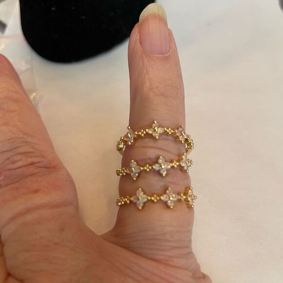 Blondie’s Best Jewelry - TRENDY ZIRCON RINGS, set of 3